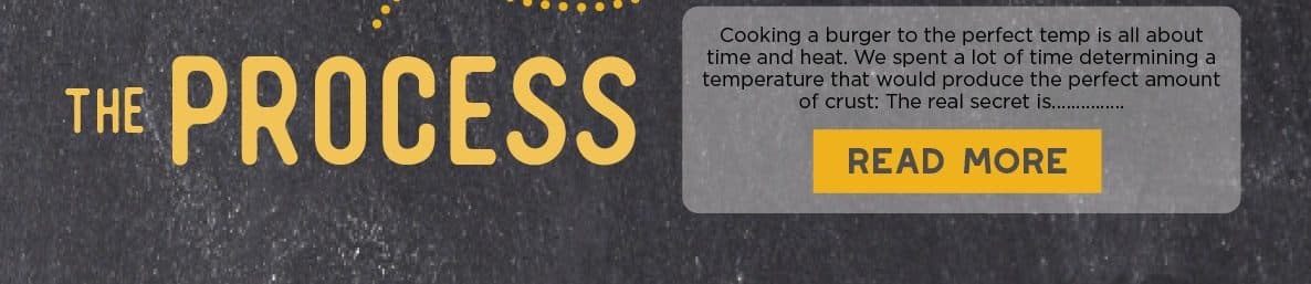 The Process — read more about how we cook a Just Burger